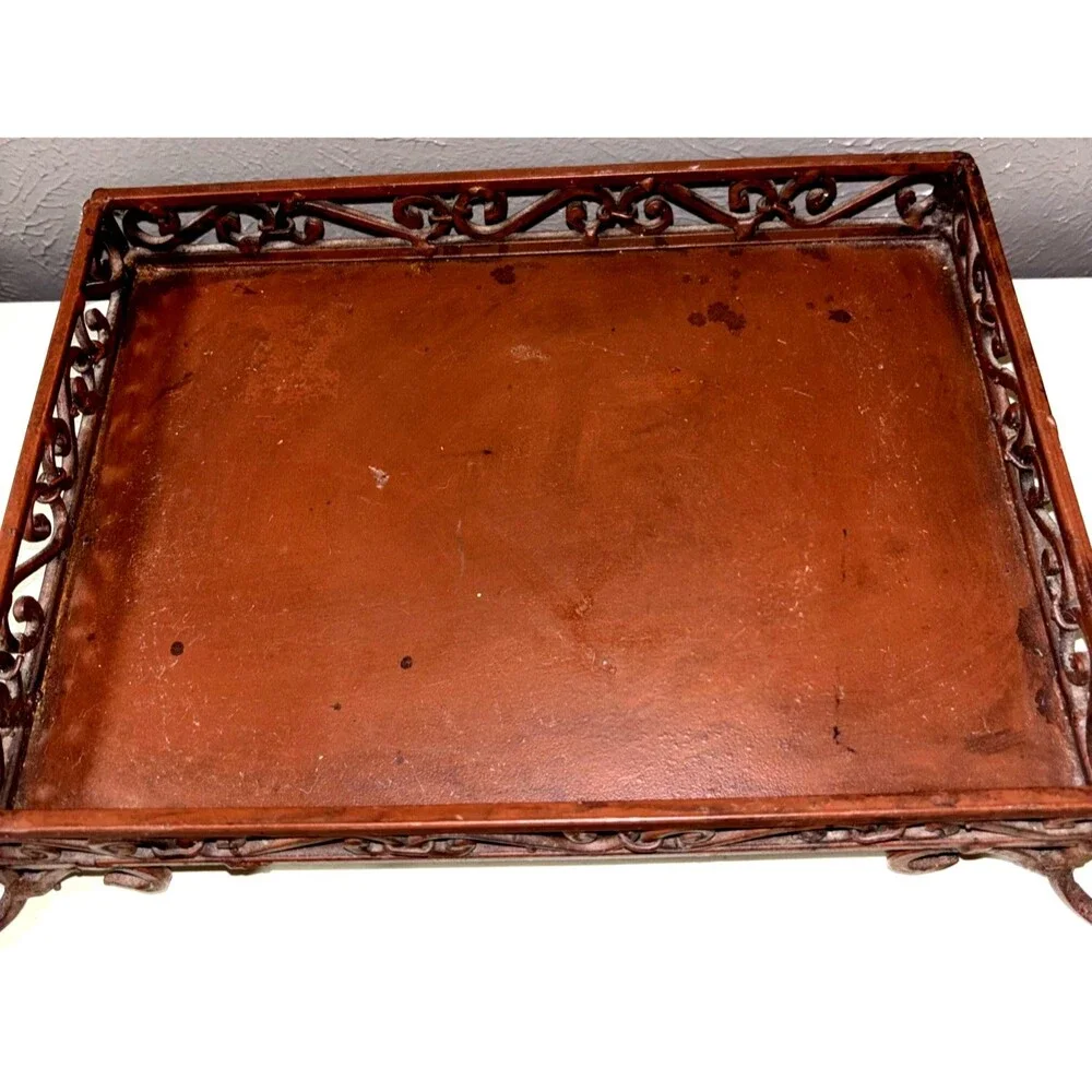Etiq Brand Metal Decorative Display Case with Ornate Scrollwork